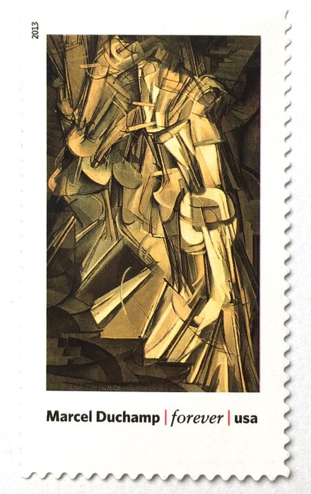 100 Nude Descending a Staircase Postage Stamps Modern Art Forever Stamp for Mailing